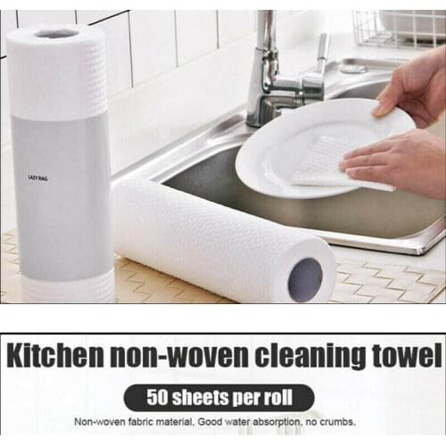 Towel Roll Multipurpose Non-woven Fabric Cloth Wiping Cleaning Dishcloth Kitchen