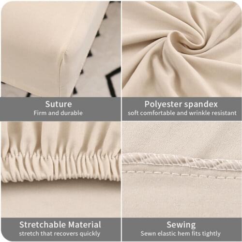 Removable Dining Protective Chair Cover Universal Cover Slipcovers Chair Stretch Solid color one piece cover