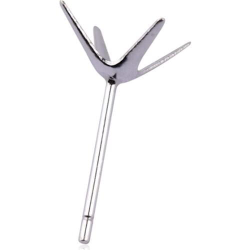 S925 silver claw stud earrings accessories for 3-7mm gem DIY jewelry accessories ladies earrings