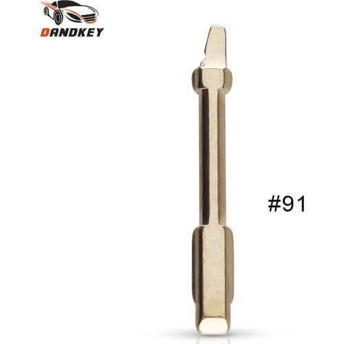 Dandkey NO.91 Flip Folding Replacement Car Remote Key Uncut Blade Type #91 For Ford Original FO21 Blank Key Blade