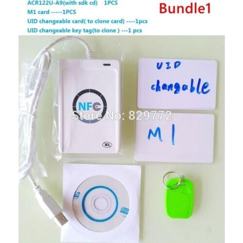 NFC ACR122U RFID smartcard ACR 122U Smart Card Reader Writer with UID writeable clone software S50 Access Control Card ISO 14443