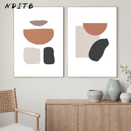 Modern Abstract Graphics Painting Geometric Canvas Wall Art Print Minimalist Vintage Decorative Picture Living Room Decoration