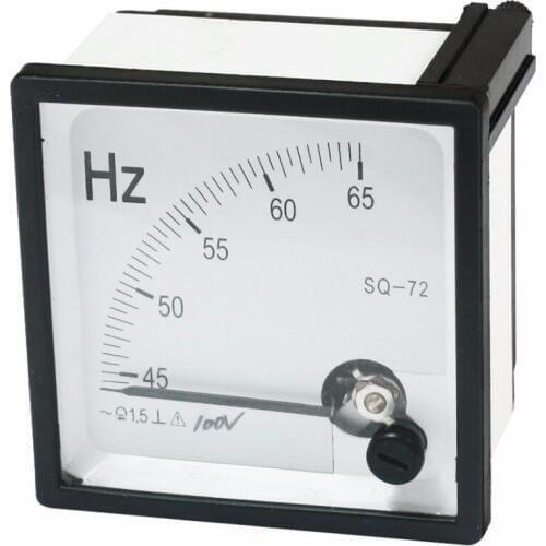 SQ-72 AC 100V 45-65Hz 1.5 Accuracy Class SQ72 Frequency Tester Analog Panel Meter 72*72MM