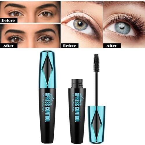 Makeup Eyelash Mascara Eye Lashes Make up 4D Silk Fiber Lash Mascara New Long Curling Black Waterproof Fiber Mascara 2