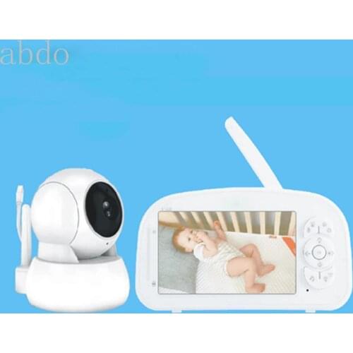 New 5" 1080P HD Video Baby Monitor 5200 mAh Battery 2-Way Audio Auto Night Vision Temperature Monitoring Lullabies 1000ft Range