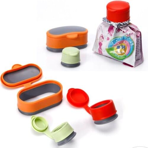 3PCS/SET Plastic Food Kitchen Storage Preserver Sealing Screw Bag Cap Reusable Airtight S M L Choose