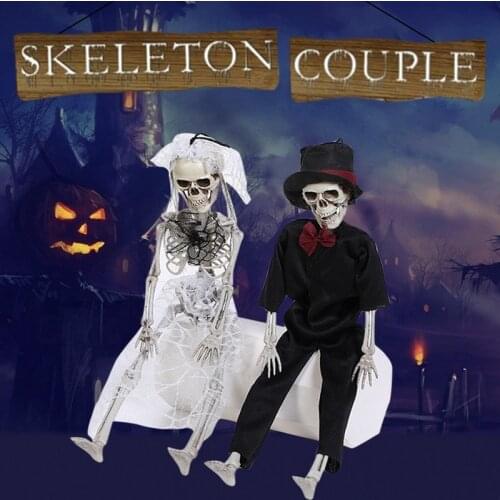 40cm Poseable Human skeleton Full Body Model Doll Halloween Skeleton Movable Joints Model Halloween Decoration Party Supplies