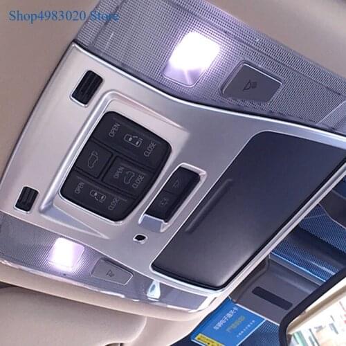 ABS Matte Front Car Reading Light Protection Trim Cover Reading Lamp Sticker For Toyota Alphard Vellfire 2016 2017 2018 2019