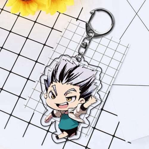 Anime Volleyball Boy Keychain Cartoon Haikyuu Kageyama Hinata Kenma Kozume Acrylic Figure Keychain Decor Bag Pendant Collection