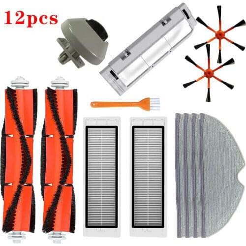Side Brush For Xiaomi Roborock S5 Max S6 MaxV Robotic Vacuum Cleaner Main Brush Mop Cloth Hepa Filter Wheel Parts Replacement
