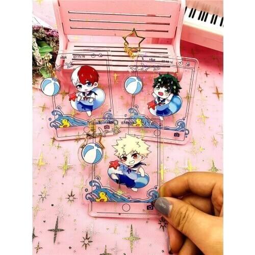 My Hero Academia Double Sided Clear Keychain Boku no Hero Academia Key Chain Hot Sale Anime Key Ring