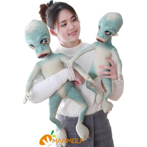 E.T. Animated Figure Cartoon Stuffed Plush Doll Movie Character Creative Plushie Kids Boys Girls Gift Green 60/80/100cm