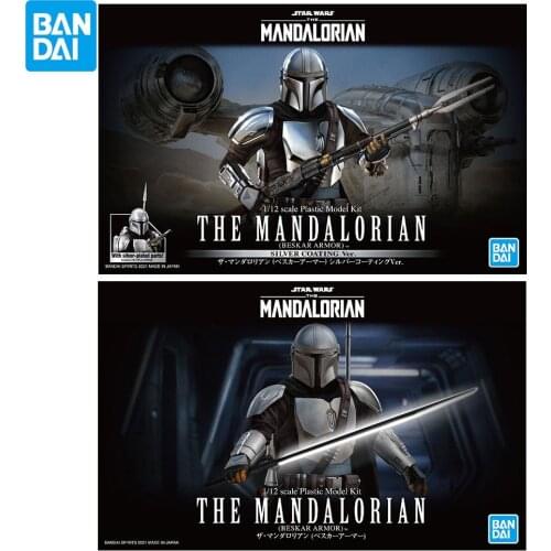 Bandai Star Wars 1/12 The Mandalorian Din Djarin Anime Action Figures ABS Collectible Assembly Model Toys Friend Birthday Gift