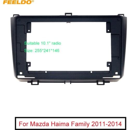 FEELDO Car Audio Fascia Frame Adapter For Mazda Haima Family 10.1" Big Screen 2DIN Dash Fitting Panel Frame Kit