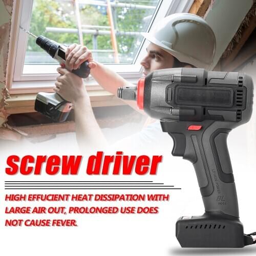 Electric Rechargeable Cordless Brushless Impact Wrench Wireless Electric Hand Wrench Home DIY Electric Power Tools