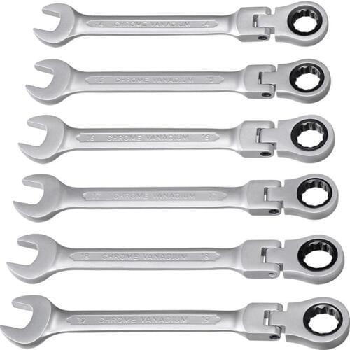 Hot Sale 8-19mm Activities Ratchet Gears Wrench Set Flexible Open End Wrenches Repair Tools To Bike Torque Wrench Spanner