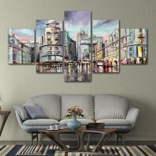 Canvas Painting Hd Printed City Home Decoration Minimalism Pictures Landscape Poster Wall Art Vintage For Living Room Framework