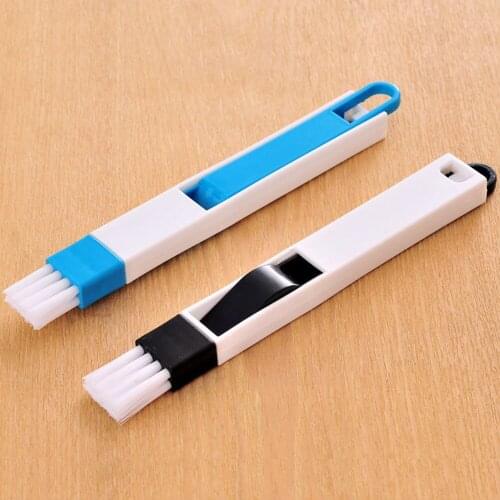 Multipurpose Window Door Keyboard Cleaning Brush Cleaner+Dustpan 2 In 1 Tool Black Blue Color Window Brush