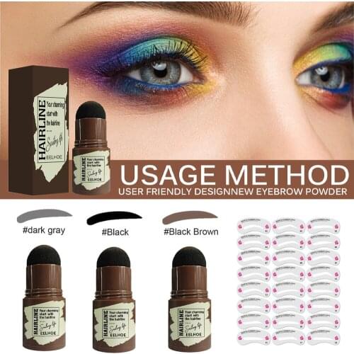 One Step Eyebrow Stamp Shaping Kit Professional Long Lasting Contouring Eyebrow Shape Stamp Reusable Eyebrow Stencils