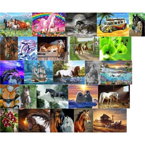 Animal Penguin Seal Sunset cross stitch kit people 18ct 14ct 11ct count canvas stitches embroidery DIY handmade needlework