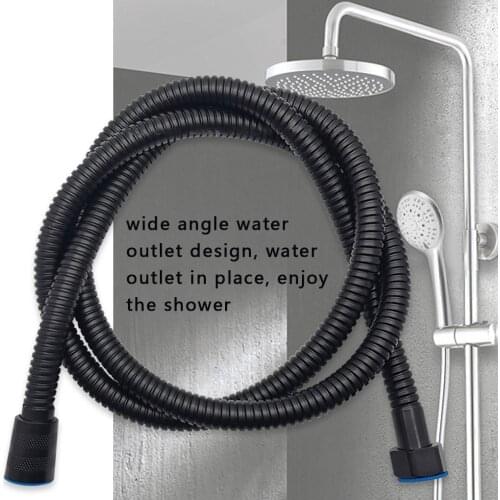 1.5M Black Antique gold Stainless Shower Head Hose Bathroom Handheld Shower Water Pipe Fittings Replacement Soft Water Pipe