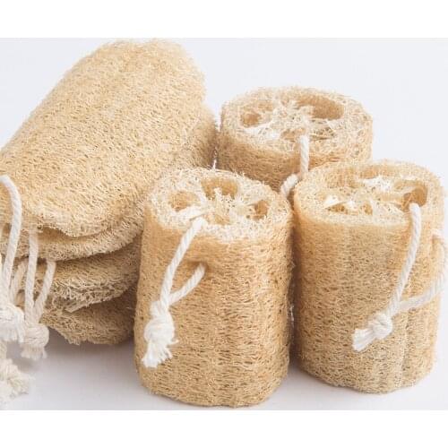 NEW Natural Kitchen Loofah Sponge Scrubber Dish Bowl Anti-oil Cleaning Brush Body Brush Bathroom Accessories