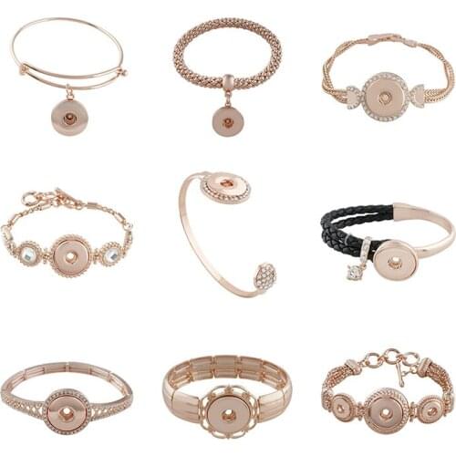 New Fashion 20mm 18mm Snap Button Bracelet DIY Jewelry 5pcs/lot KD3019