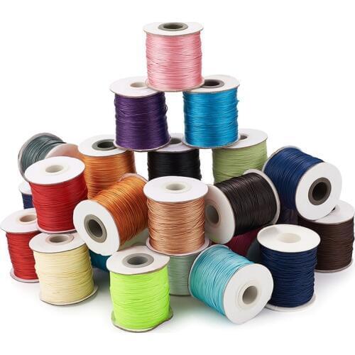 0.5mm 1.5mm about 185yards/Roll Korean Waxed Polyester Cord Bead Thread String for Jewelry Making DIY Bracelet Necklace