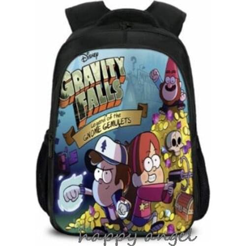 Hot Gravity Falls backpack Children Boys Girls Schoolbag cartoon backpack for primary school students of Grade 1-6 birthday gift