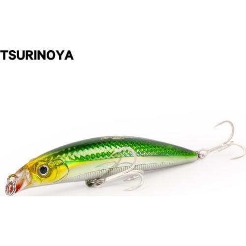 TSURINOYA Fishing Lure DW18 Floating Minnow Hard Lure 90mm 10g High Quality Plastic Wobbler Jerkbait Pencil Topwater Crankbait