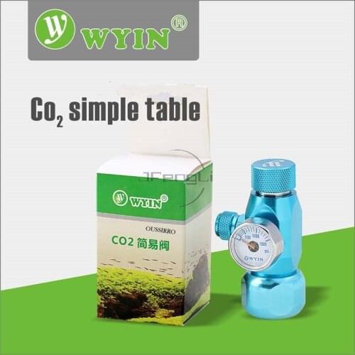 WYIN CO2 Simple Regulator Table For Plant Tanks Aquarium CO2 Bubble Counter Metal single Or Double Head Adjustmen Valve