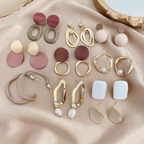 S925 Silver Vintage Metal Alloy Stud Earrings Water Drop Elegant Earrings Women Fashion Jewelry