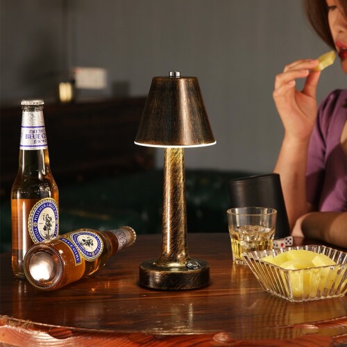Modern Bar Portable LED Night Lights Chargeable Lamps Brass Cordless Desk Lamps Dining Room Bedroom Bedside Industrial Lighing