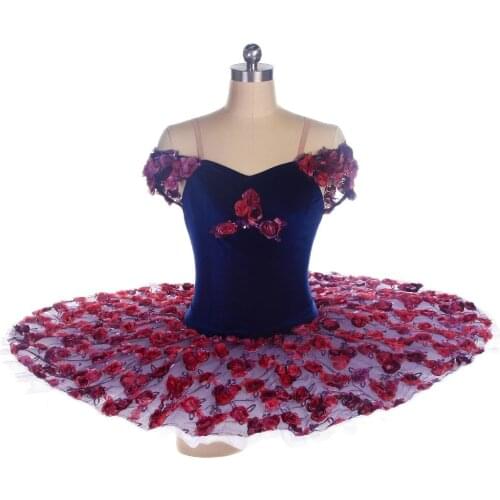 Navy Blue Bodice Ballet Costume Tutu Pre-profesional Ballet Tutu Girls& Women Balletwear BLL448