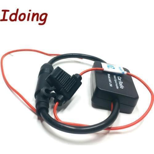 Idoing For Universal 12V Auto Car Radio FM Antenna Signal Amp Amplifier Booster For Marine Car Vehicle Boat 330mm FM Amplifier