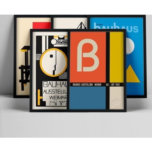 Bauhaus Ausstellung 1923 Weimer Exhibition Poster Wall Art Picture Canvas Painting Posters and Prints for Room Home Decor