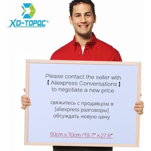 XINDI 50*70cm WhiteBoard Pine Wood & MDF Frame Magnetic Writing White Board Erased 11 Colors Office Memo Drawing Boards WB45