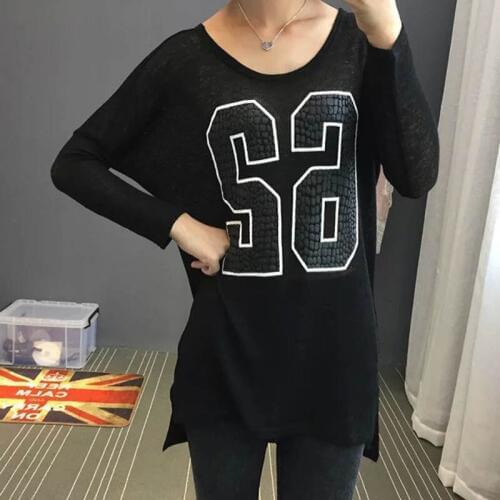 Women pullover,black letter printed women sweaters and pullovers,medium long transparent female knitted pullover sweater,DJ0001