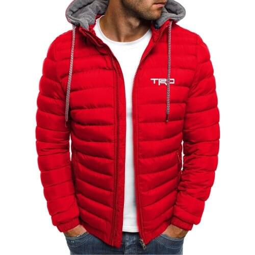 Toyota TRD Motorsport Winter Warm Waterproof Jacket Male 2021 Autumn Thick Hooded Parkas Mens Fashion Casual Slim Hoodies Coats