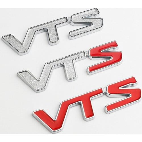 2 Pcs New Car Styling 3D Metal Chrome Emblem Badge Sticker Decal Fender Emblem Auto Accessory for VTS C2 C4 C5 C-Qurate