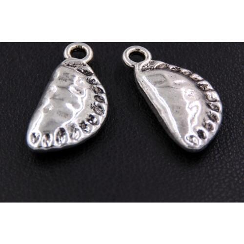 20PCS Silver Color Metal Food Dumplings Pendant Pierogi Charms For Jewelry Making Diy Jewelry Charms Making Findings A2388