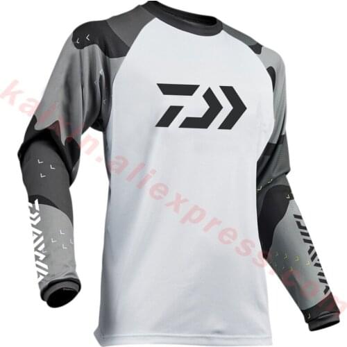2022 Daiwa Performance Fishing Shirt Men UPF 50 UV Sun Protection Long Sleeve Quick Dry Mesh Cooling Rash Guard Fishing Clothes