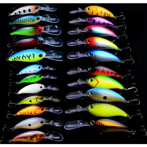 22pcs fishing lures sea trolling minnow artificial Hard bait 10cm 14g Big Wobblers Quick dive bait carp crankbait pesca jerkbait