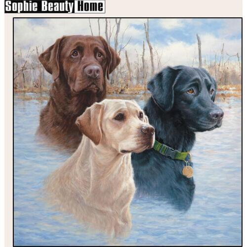 2018 New Diy Diamond Painting Dog Cross Stitch Resin Stone Pasted For Square Drill Needlework Kit For Embroidery Full Mosaic