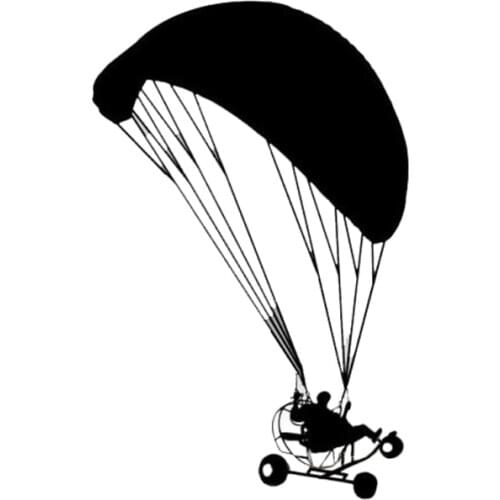 Dawasaru Powered Paragliding Car Sticker Waterproof Personalized Decal Laptop Truck Motorcycle Auto Accessories PVC,15cm*9cm