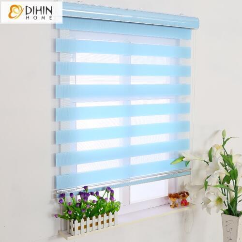 Free shipping blackout curtains zebra blinds double layer roller blinds for room window customized size high quality