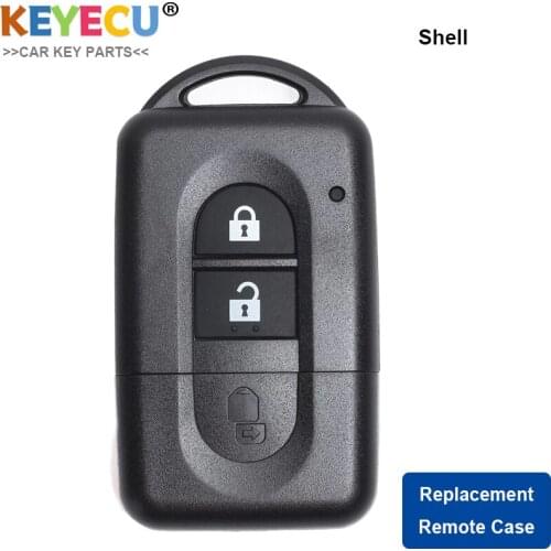 KEYECU Flip Remote Car Key Shell Case for Nissan Micra Note Xtrail Juke Duke Navara Qashqai j11 Sunny Pathfinder, Fob 2 Buttons