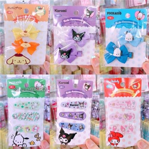 Hobbies Action Figures Fantasy Kuromi Cinnamoroll Pompompurin Cute Hairpin Hair Accessories Bangs Hairpin Toys for Children Gift