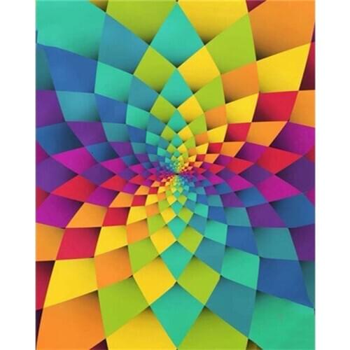 Gatyztory Diy Painting By Numbers Abstract Pattern Handpainted Art Canvas Colouring Gift Wall Decor 60×75cm