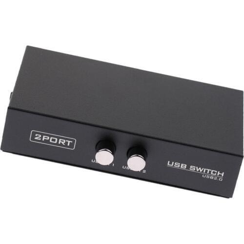 USB 2.0 Sharing Switch, 2 Port HUB KVM Swtiches For PC Scanner Printer (Pack of 1)
